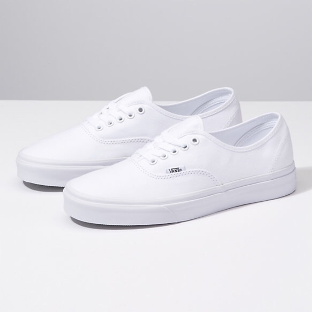 White Authentic Style Vans